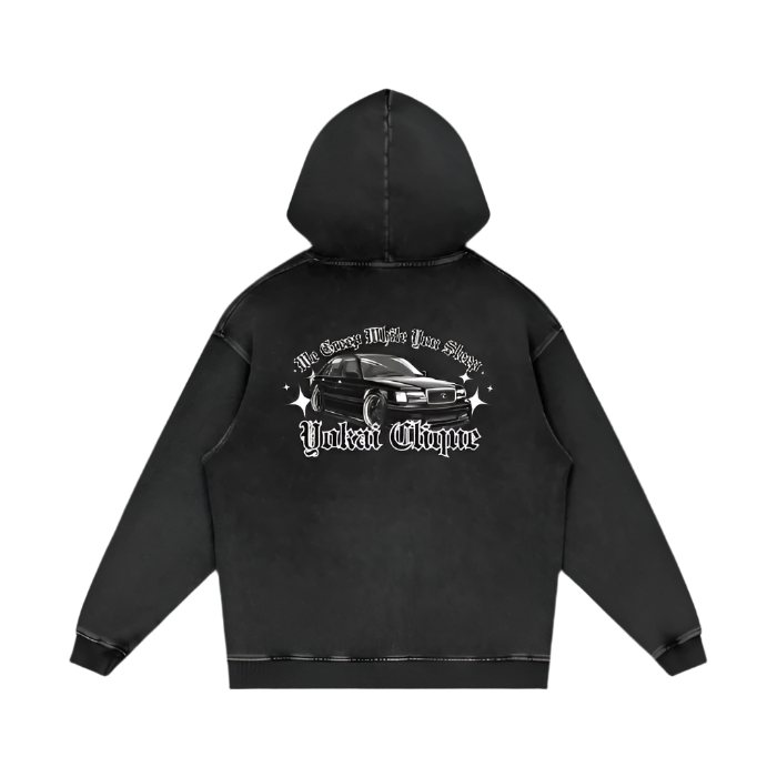 Hoodie,Acid Washed,Oversized