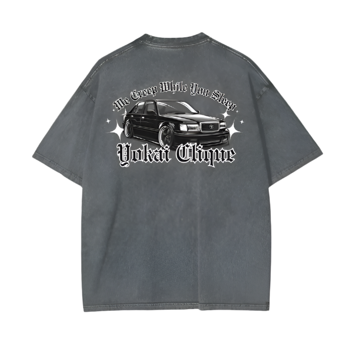 snow washed,T-shirt,Oversized