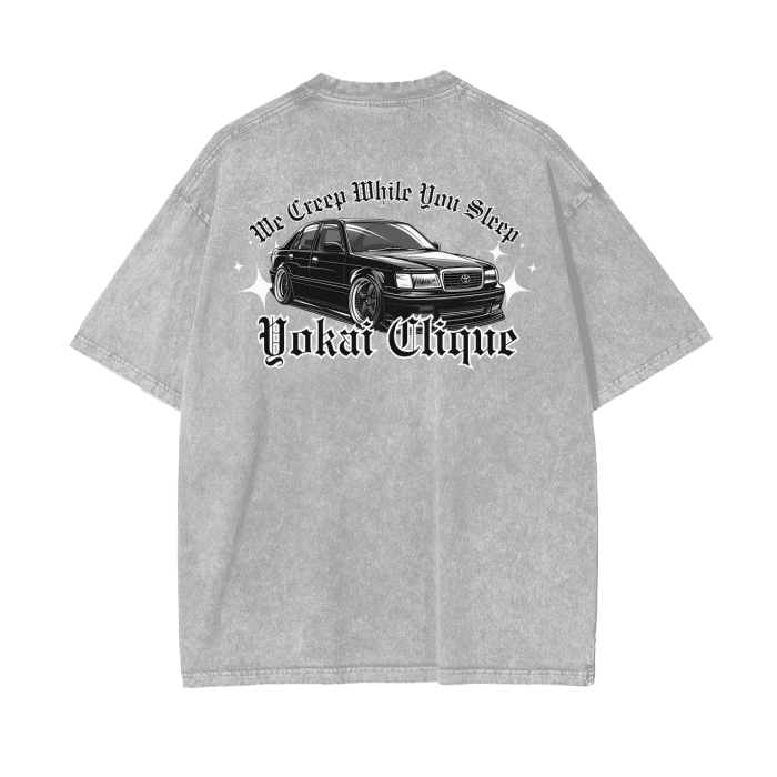 snow washed,T-shirt,Oversized